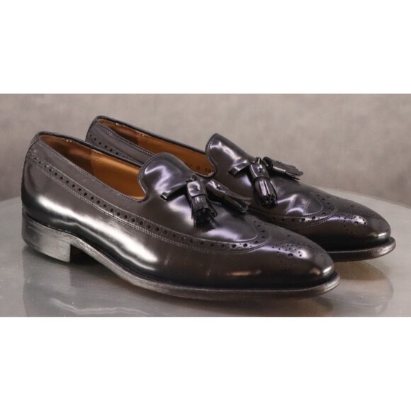 Johnston & Murphy Aristocraft Men\'s Wingtip Tassel Loafer Shoes Sz 9.5 C Leather main image 8